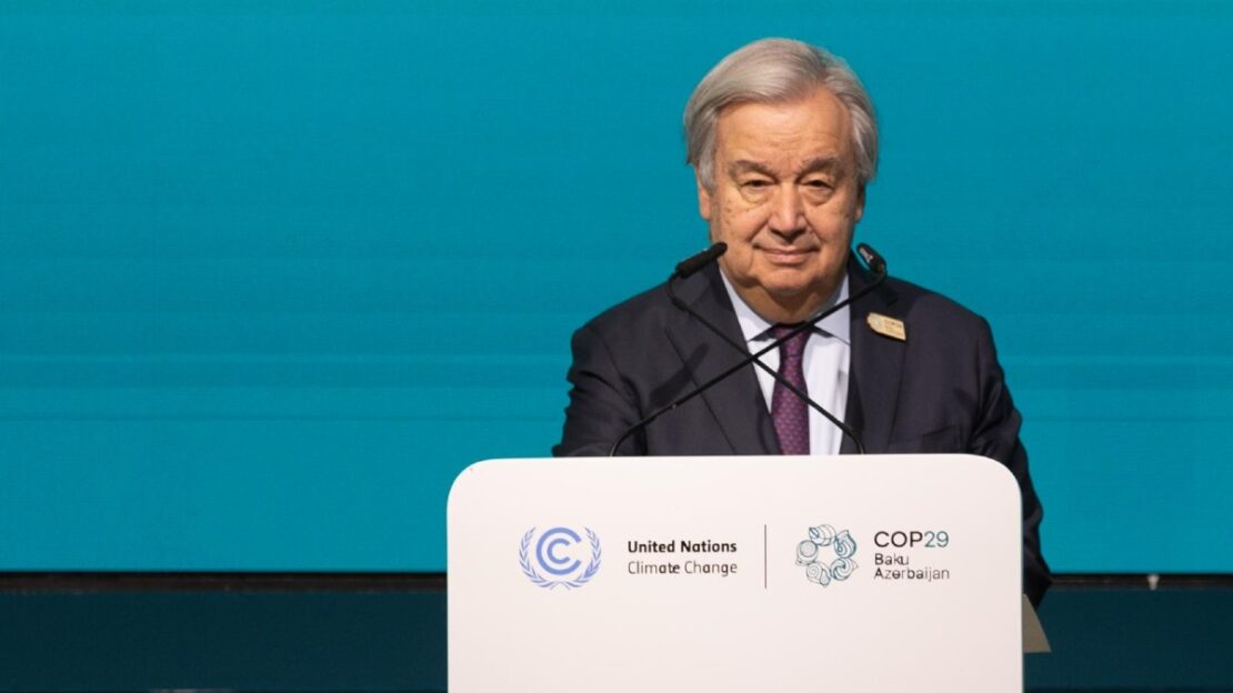 Secretário-geral da ONU critica acordo financeiro na COP29